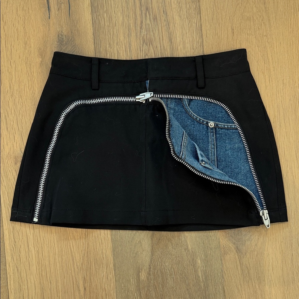 Juun.J Black Zipper Detail Skirt